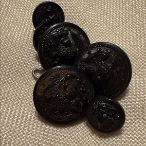 1925 US Navy Black Button Set of 6